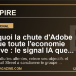 Pourquoi la chute d'Adobe secoue toute l'economie creative : le signal IA que la France ne peut plus ignorer