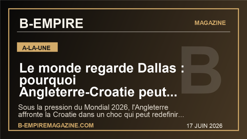 Le monde regarde Dallas : pourquoi Angleterre-Croatie peut lancer une autre Coupe du monde 2026