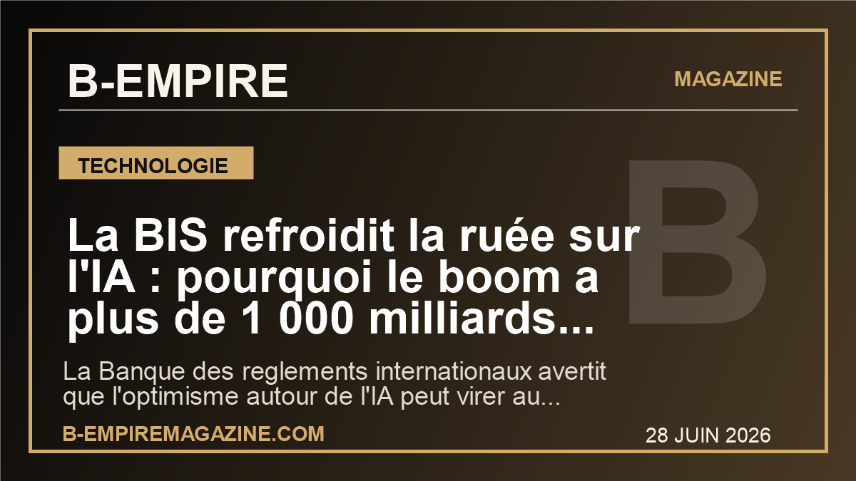 La BIS refroidit la ruée sur l'IA : pourquoi le boom a plus de 1 000 milliards peut encore se retourner contre l'economie mondiale