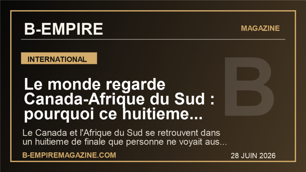 Le monde regarde Canada-Afrique du Sud : pourquoi ce huitieme historique peut changer le recit du Mondial 2026