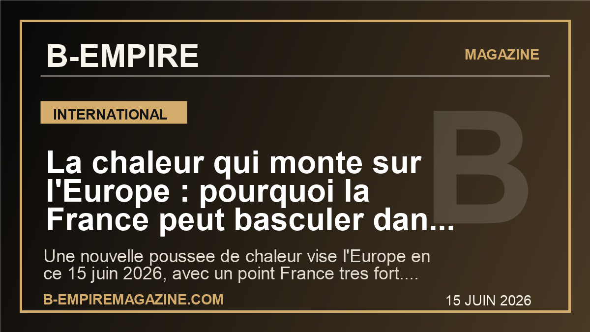 La chaleur qui monte sur l’Europe : pourquoi la France peut basculer dans une semaine extreme