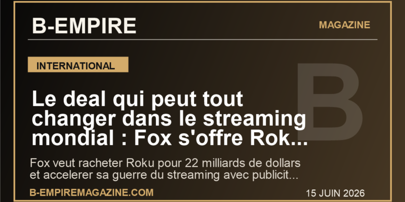 Le deal qui peut tout changer dans le streaming mondial : Fox s'offre Roku pour 22 milliards
