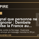 Le signal que personne ne peut ignorer : Dembele propulse la France au centre du Mondial 2026