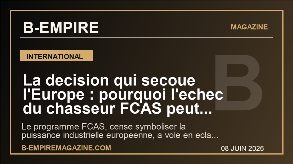 La decision qui secoue l'Europe : pourquoi l'echec du chasseur FCAS peut tout changer pour la France