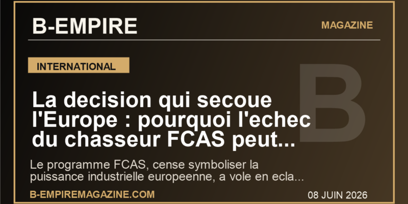 La decision qui secoue l'Europe : pourquoi l'echec du chasseur FCAS peut tout changer pour la France