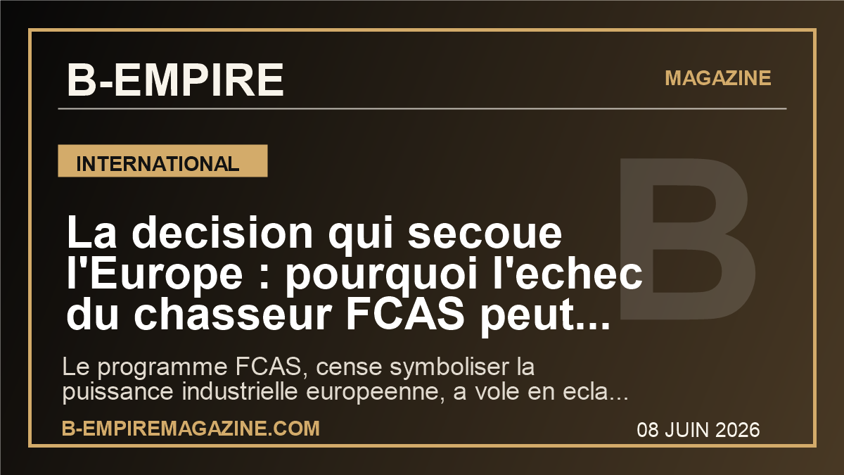 La decision qui secoue l’Europe : pourquoi l’echec du chasseur FCAS peut tout changer pour la France