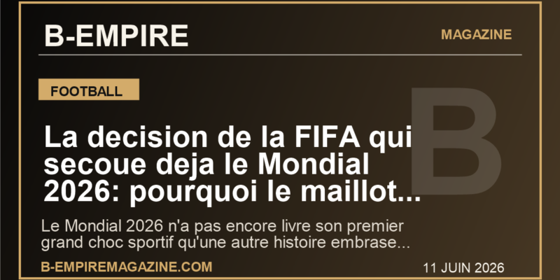La decision de la FIFA qui secoue deja le Mondial 2026: pourquoi le maillot d'Haiti est devenu un symbole mondial