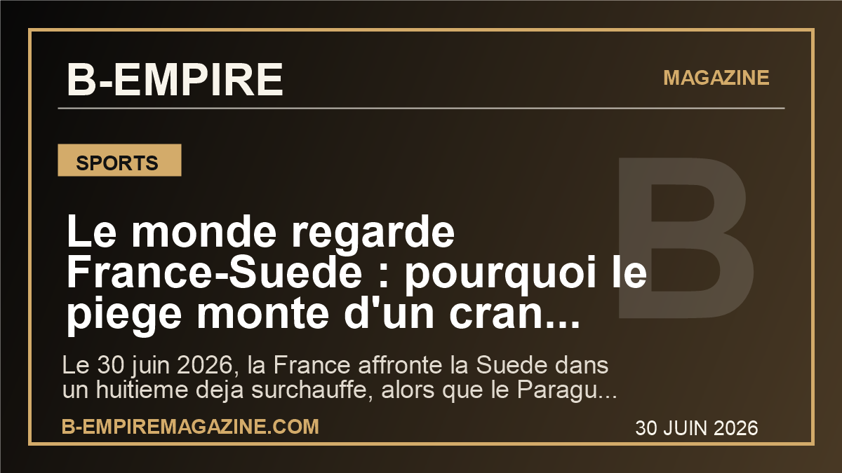 Le monde regarde France-Suede : pourquoi le piege monte d'un cran apres le choc Paraguay-Allemagne