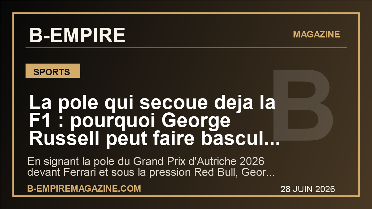 La pole qui secoue deja la F1 : pourquoi George Russell peut faire basculer le Grand Prix d'Autriche