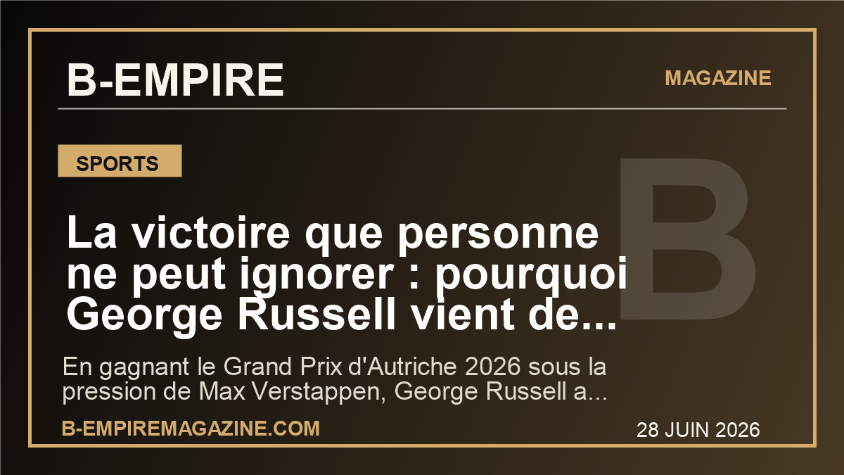 La victoire que personne ne peut ignorer : pourquoi George Russell vient de relancer la F1 en Autriche