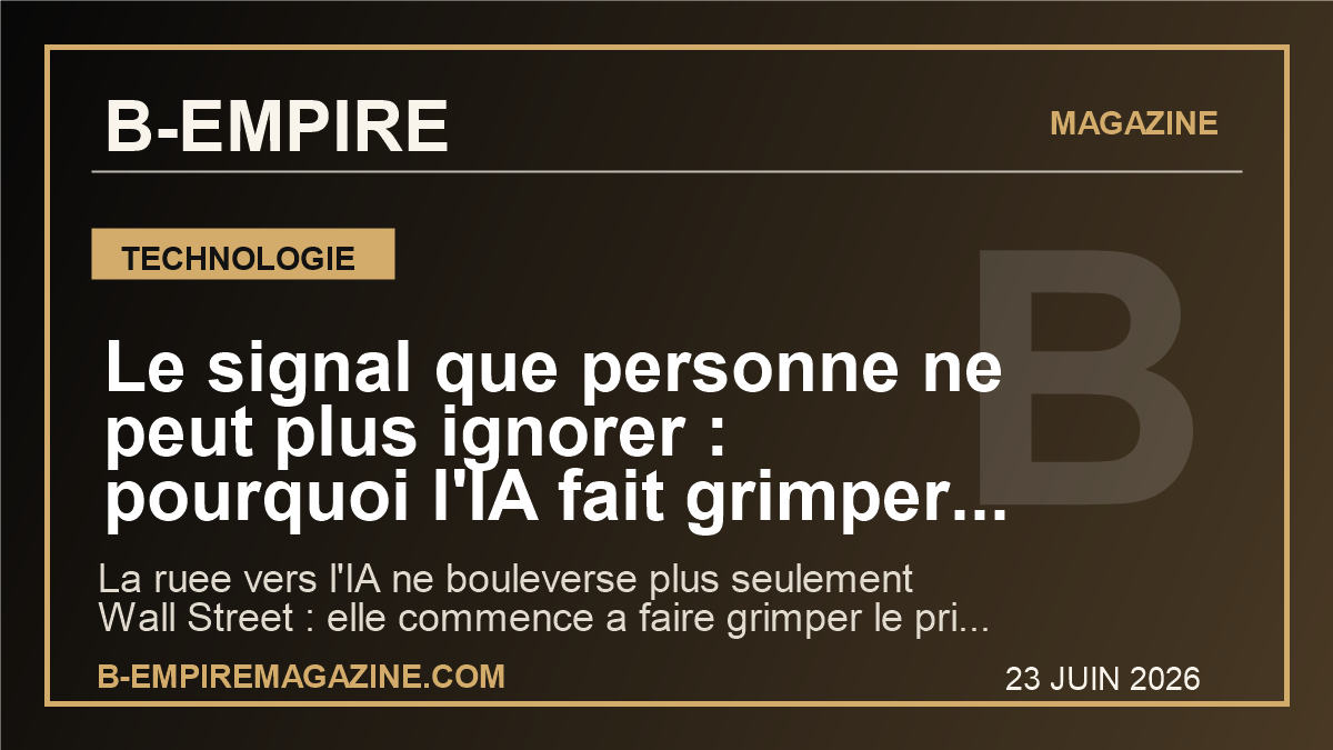 Le signal que personne ne peut plus ignorer : pourquoi l'IA fait grimper le prix des iPhone, consoles et SSD partout dans le monde
