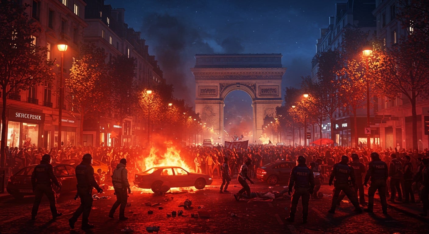 Paris sous tension : la victoire du PSG plonge la capitale dans une nuit de chaos
