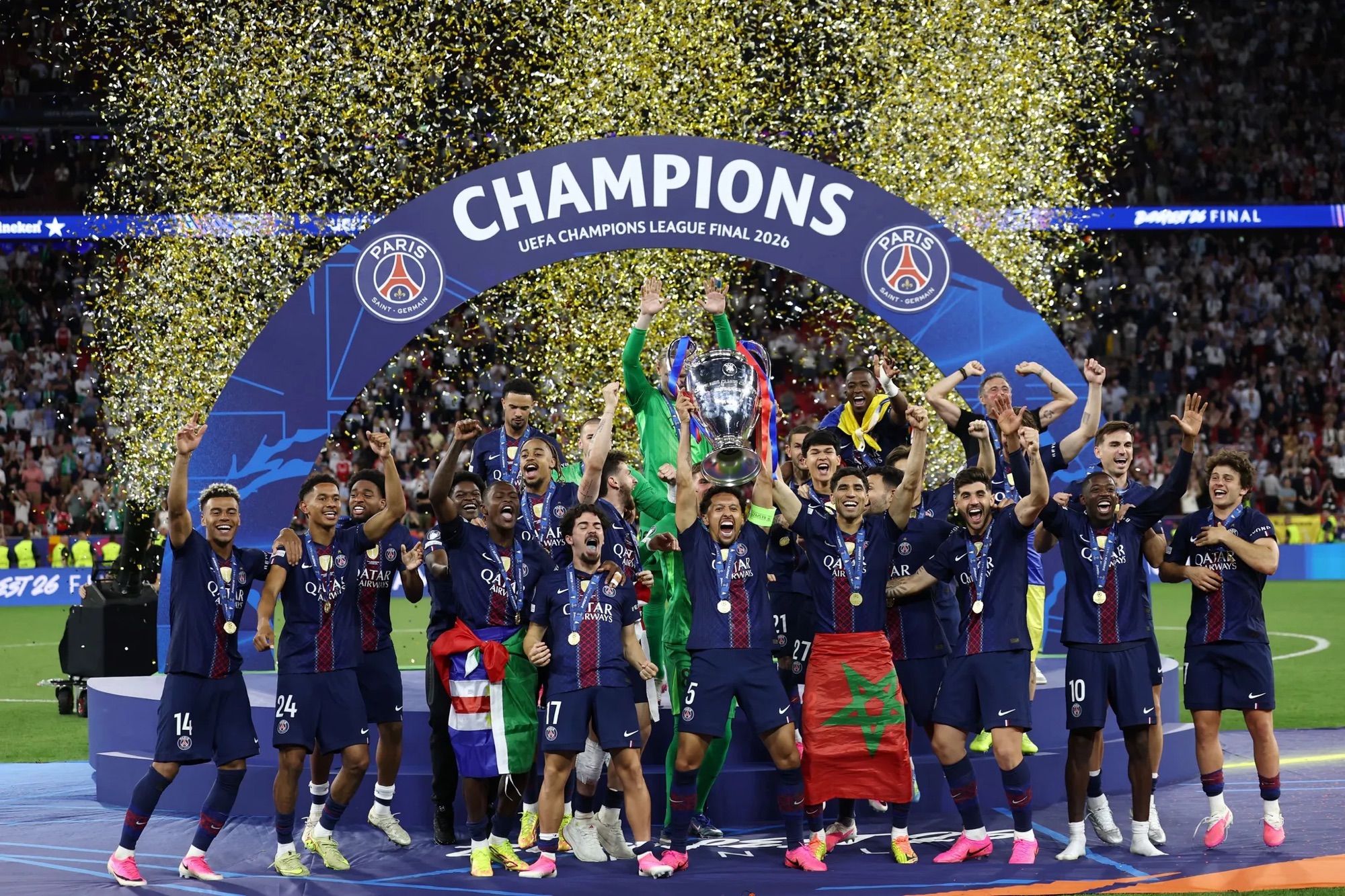 PSG : apres la deuxieme Ligue des champions, les Bleus recuperent leurs stars et le football francais change d’echelle