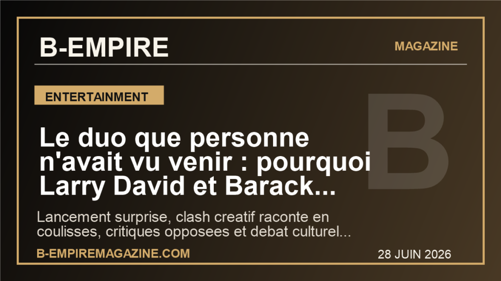 Le duo que personne n'avait vu venir : pourquoi Larry David et Barack Obama divisent deja la culture mondiale