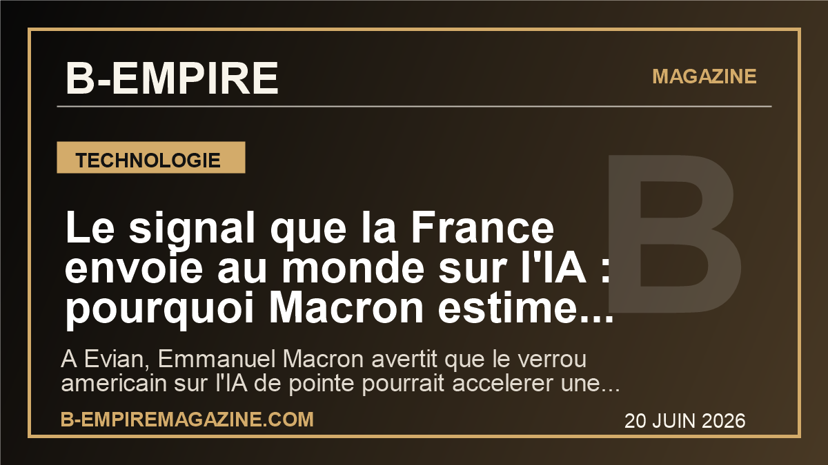 Le signal que la France envoie au monde sur l'IA : pourquoi Macron estime que le verrou americain peut tout changer
