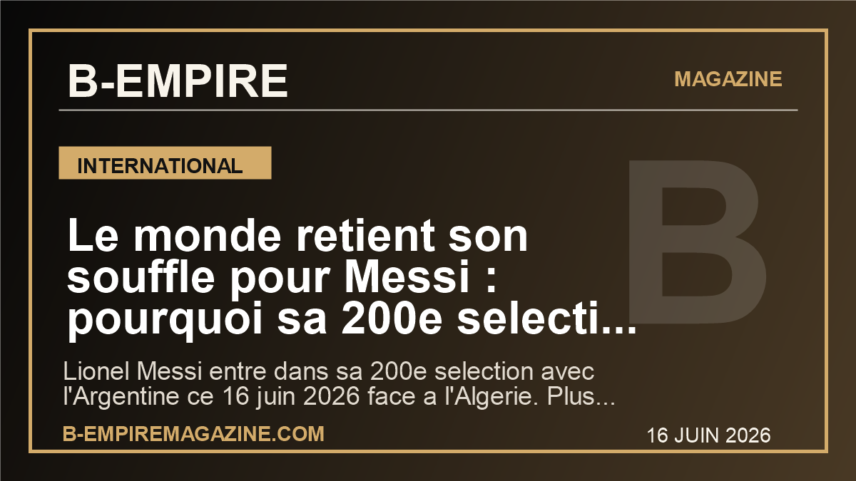 Le monde retient son souffle pour Messi : pourquoi sa 200e selection peut marquer une nuit historique