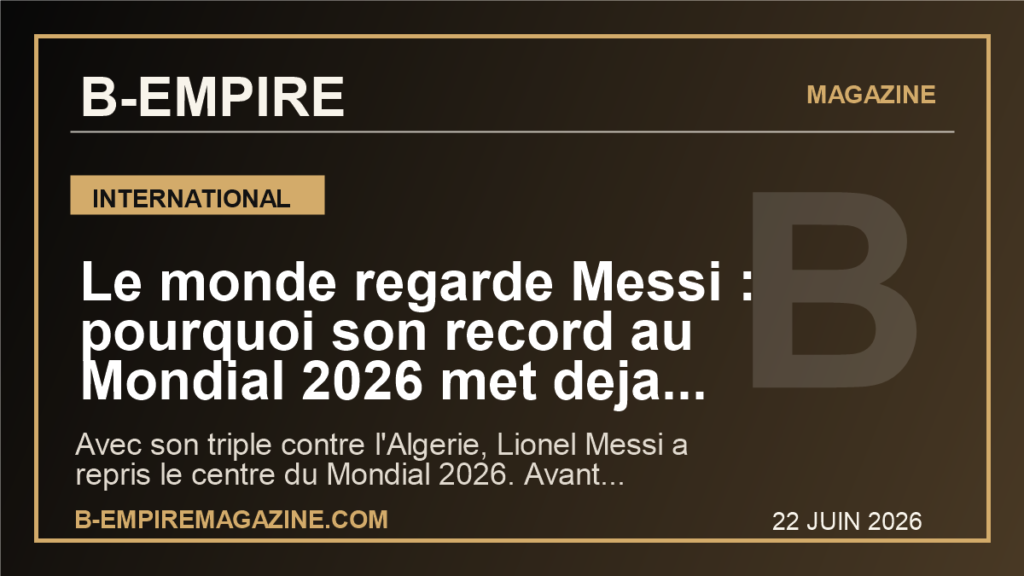 Le monde regarde Messi : pourquoi son record au Mondial 2026 met deja Mbappe et la France sous pression