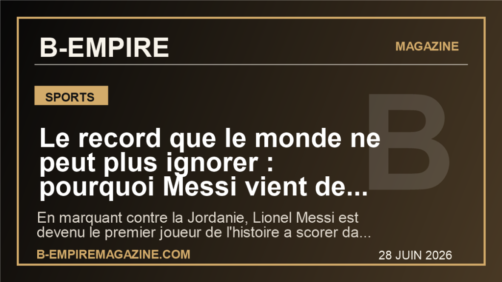 Le record que le monde ne peut plus ignorer : pourquoi Messi vient de relancer la pression mondiale sur la France et Mbappe
