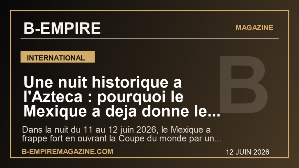 Une nuit historique a l'Azteca : pourquoi le Mexique a deja donne le ton du Mondial 2026