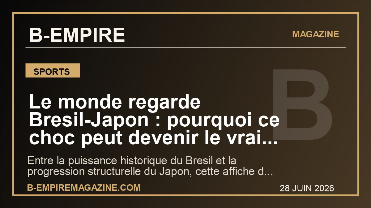 Le monde regarde Bresil-Japon : pourquoi ce choc peut devenir le vrai test du nouvel ordre mondial au Mondial 2026