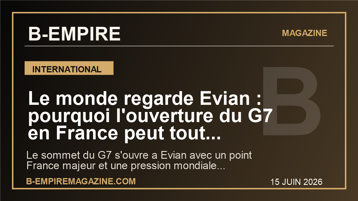 Le monde regarde Evian : pourquoi l’ouverture du G7 en France peut tout changer apres l’accord sur l’Iran