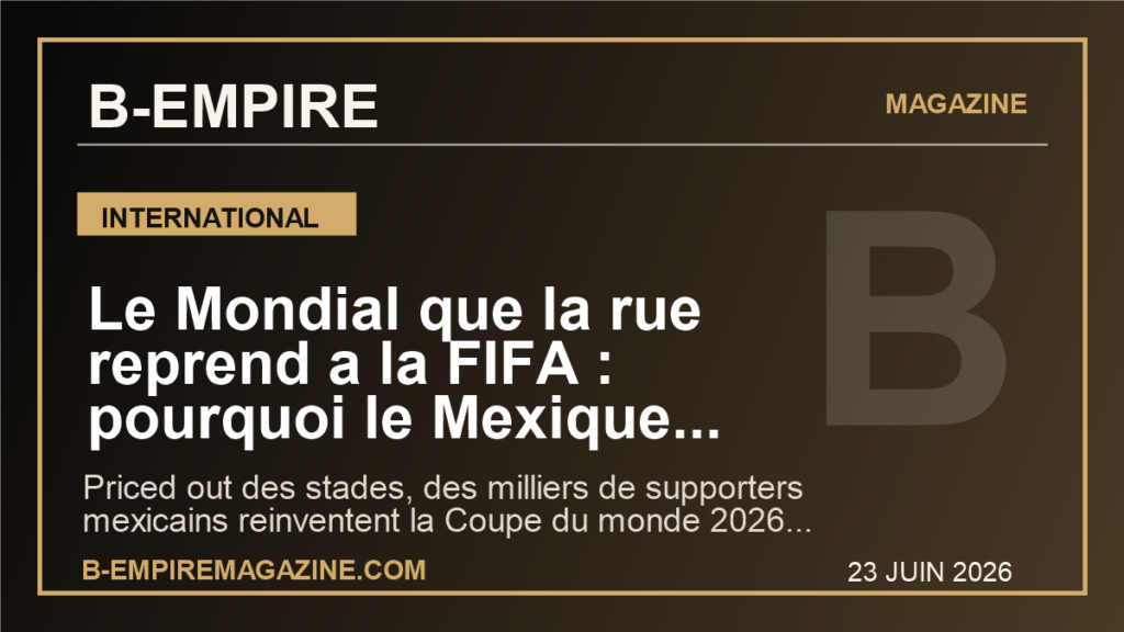 Le Mondial que la rue reprend a la FIFA : pourquoi le Mexique transforme l'exclusion des stades en puissance populaire