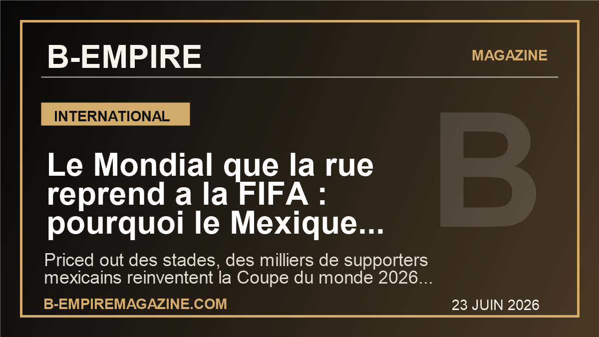 Le Mondial que la rue reprend a la FIFA : pourquoi le Mexique transforme l'exclusion des stades en puissance populaire