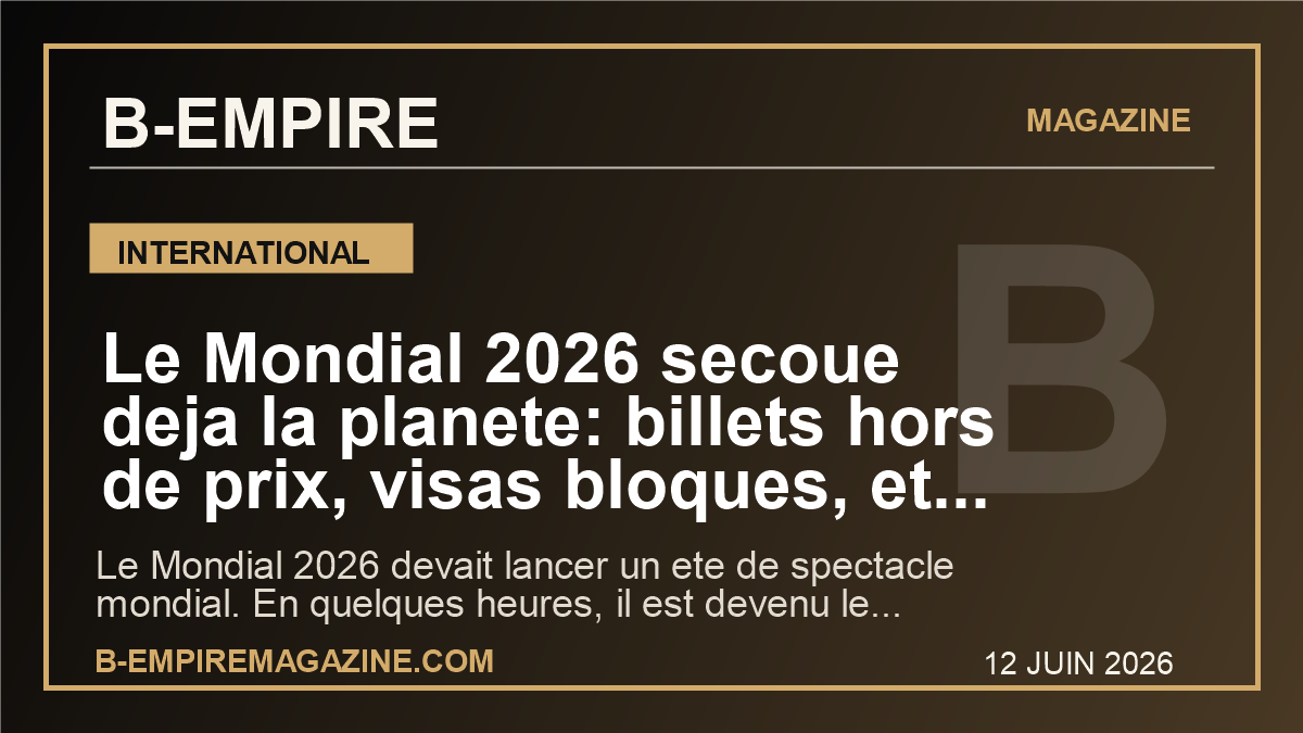Le Mondial 2026 secoue deja la planete: billets hors de prix, visas bloques, et la France sous pression