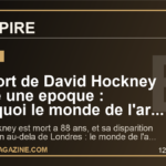 La mort de David Hockney ferme une epoque : pourquoi le monde de l'art et Paris perdent une voix impossible a remplacer