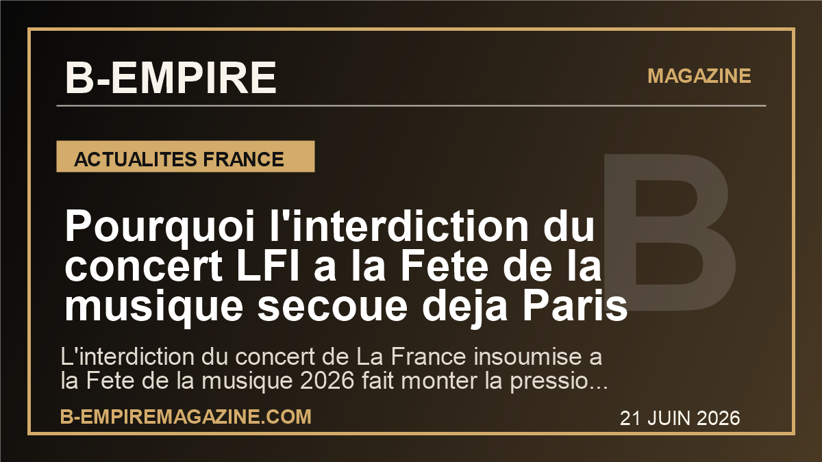 Pourquoi l'interdiction du concert LFI a la Fete de la musique secoue deja Paris