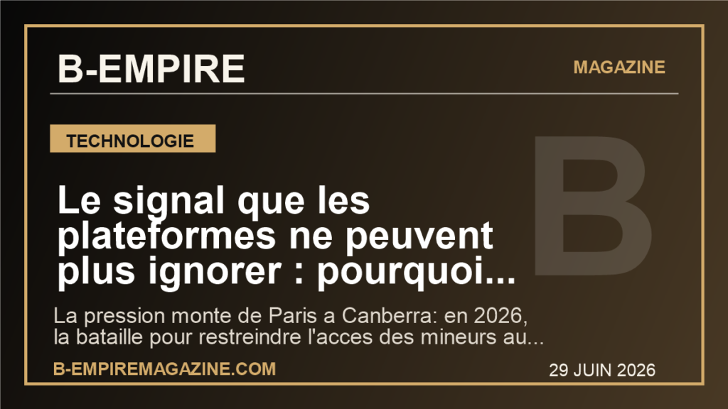 Le signal que les plateformes ne peuvent plus ignorer : pourquoi l'interdiction des reseaux sociaux aux mineurs devient une bascule mondiale