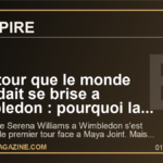 Le retour que le monde attendait se brise a Wimbledon : pourquoi la defaite de Serena Williams face a Maya Joint depasse deja le simple score