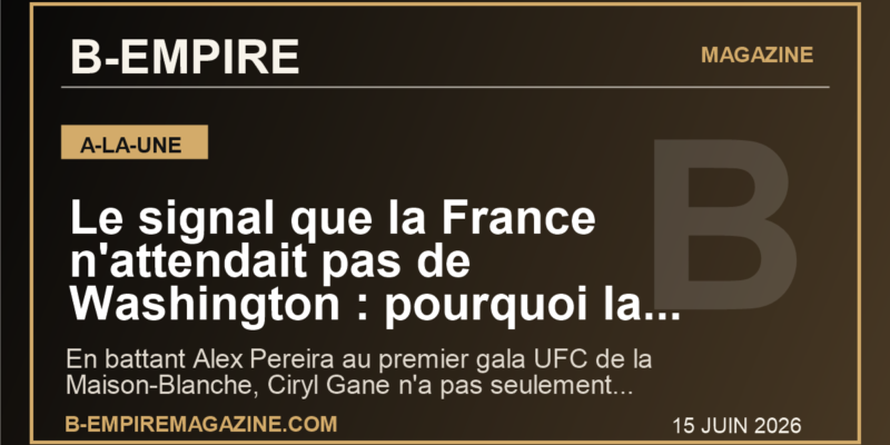 Le signal que la France n'attendait pas de Washington : pourquoi la nuit de Ciryl Gane a secoue le sport mondial