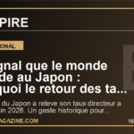 Le signal que le monde regarde au Japon : pourquoi le retour des taux a 1% peut tout changer