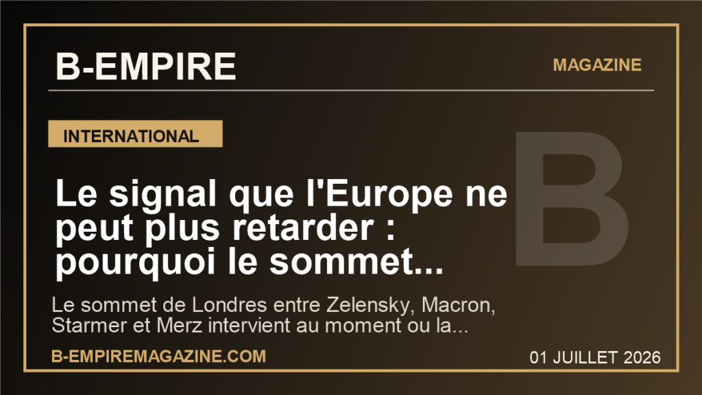 Le signal que l'Europe ne peut plus retarder : pourquoi le sommet Londres-Macron-Starmer-Merz avec Zelensky peut tout changer