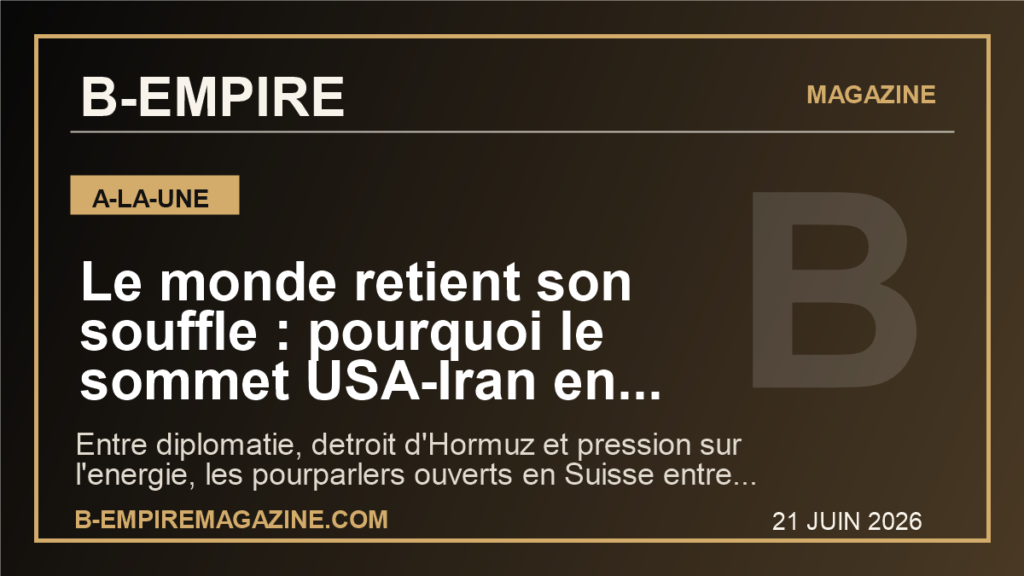 Le monde retient son souffle : pourquoi le sommet USA-Iran en Suisse peut tout changer pour l'energie mondiale