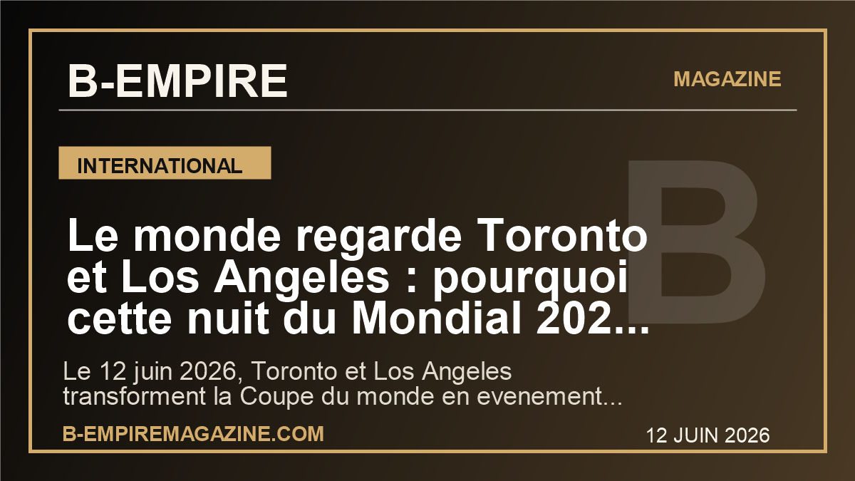 Le monde regarde Toronto et Los Angeles : pourquoi cette nuit du Mondial 2026 peut tout changer pour le show global du football
