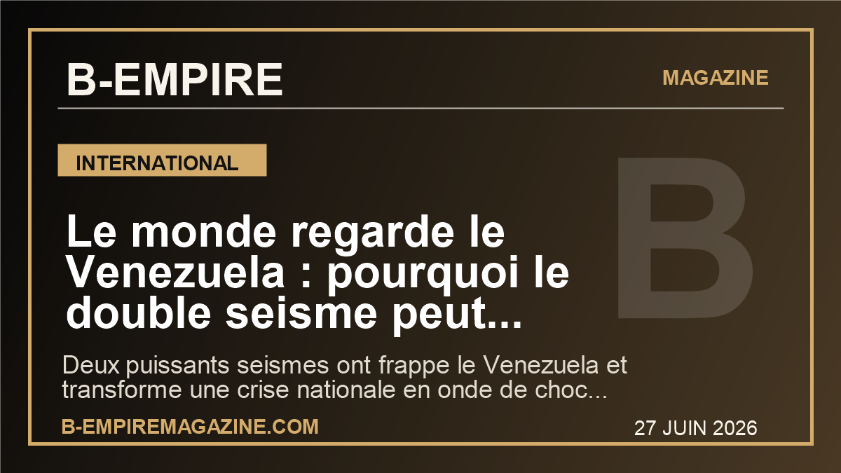 Le monde regarde le Venezuela : pourquoi le double seisme peut bouleverser bien au-dela de Caracas