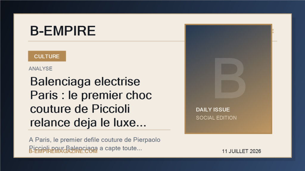 Balenciaga electrise Paris : le premier choc couture de Piccioli relance deja le luxe mondial