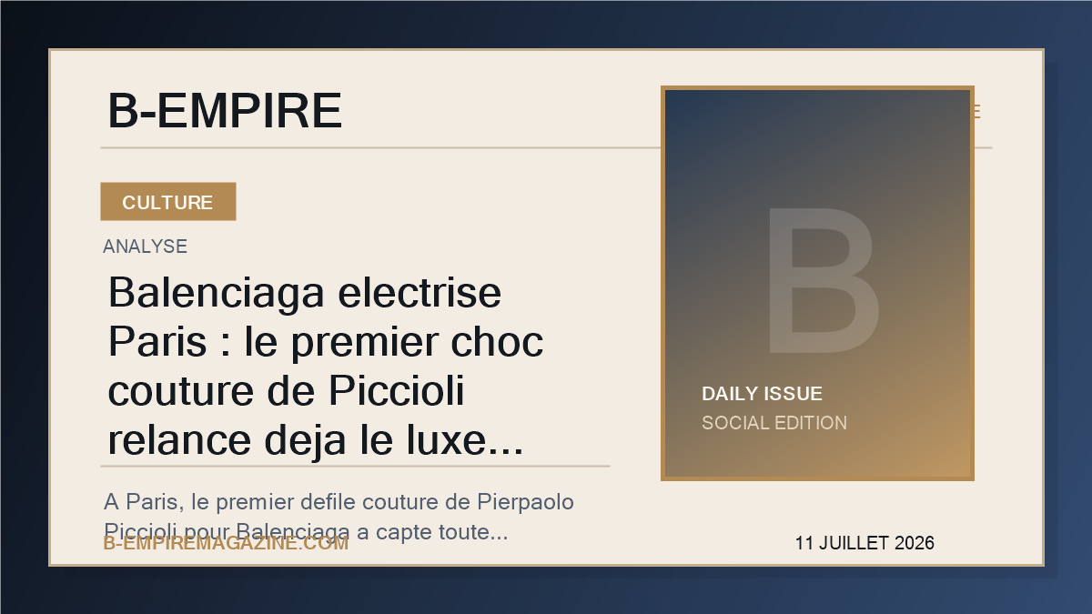 Balenciaga electrise Paris : le premier choc couture de Piccioli relance deja le luxe mondial