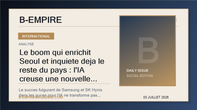 Le boom qui enrichit Seoul et inquiete deja le reste du pays : l'IA creuse une nouvelle fracture en Coree du Sud