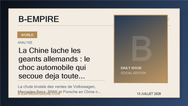 La Chine lache les geants allemands : le choc automobile qui secoue deja toute l'Europe