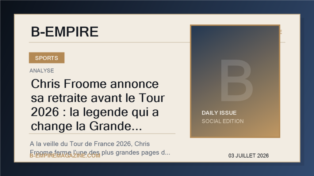 Chris Froome annonce sa retraite avant le Tour 2026 : la legende qui a change la Grande Boucle quitte la scene