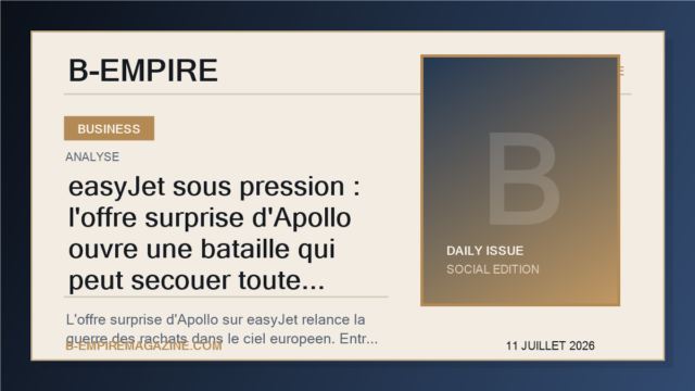easyJet sous pression : l'offre surprise d'Apollo ouvre une bataille qui peut secouer toute l'aviation europeenne