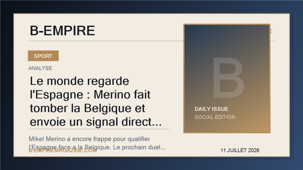 Le monde regarde l'Espagne : Merino fait tomber la Belgique et envoie un signal direct a la France