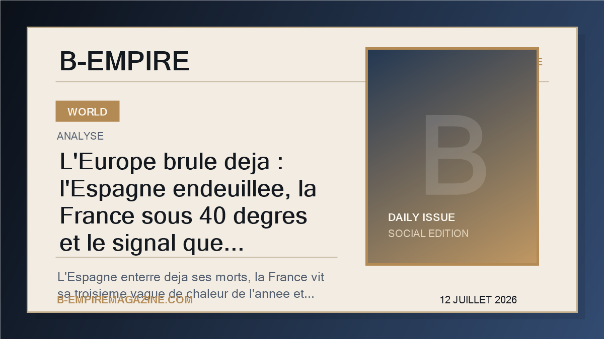L'Europe brule deja : l'Espagne endeuillee, la France sous 40 degres et le signal que personne ne peut plus ignorer