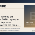 France favorite du Mondial 2026 : apres le Maroc, la presse mondiale voit les Bleus comme l'equipe a battre