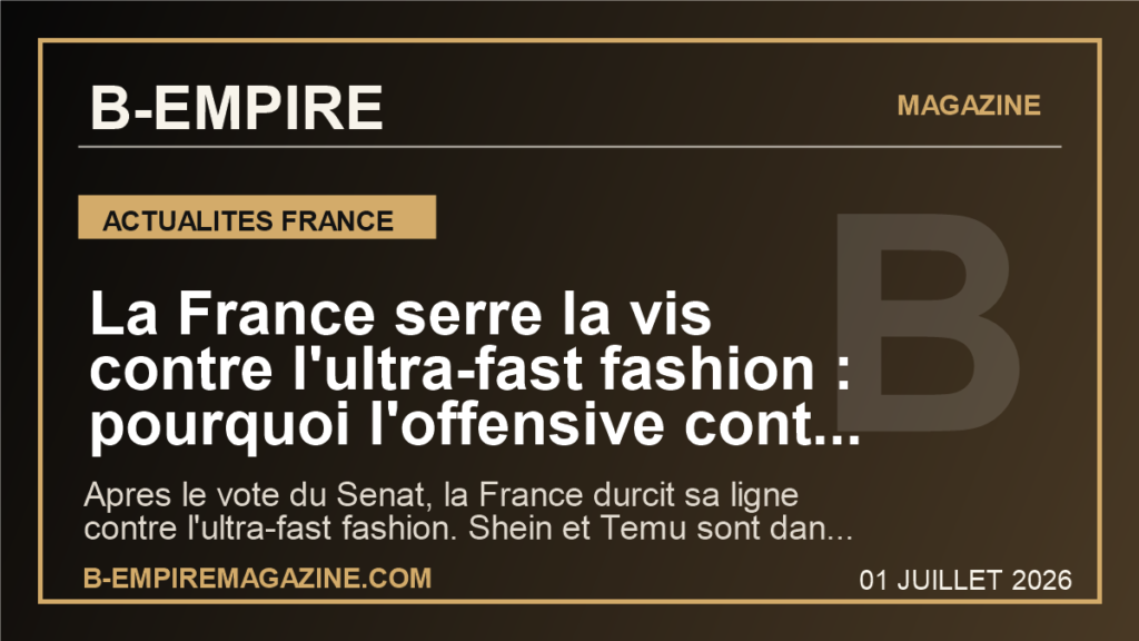 La France serre la vis contre l'ultra-fast fashion : pourquoi l'offensive contre Shein et Temu peut changer la mode mondiale