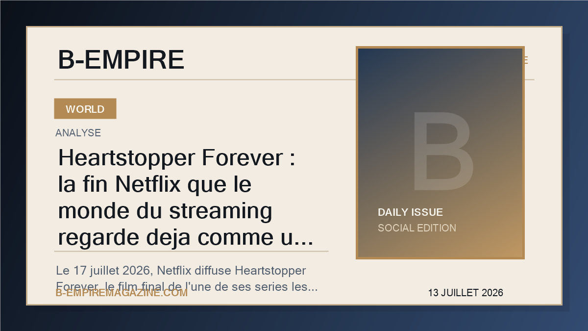 Heartstopper Forever : la fin Netflix que le monde du streaming regarde deja comme un test culturel majeur