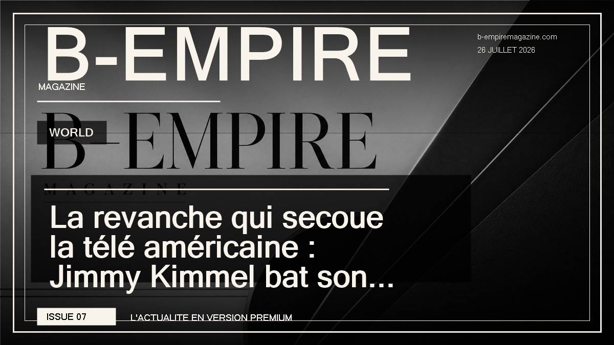 La revanche qui secoue la télé américaine : Jimmy Kimmel bat son record après Colbert
